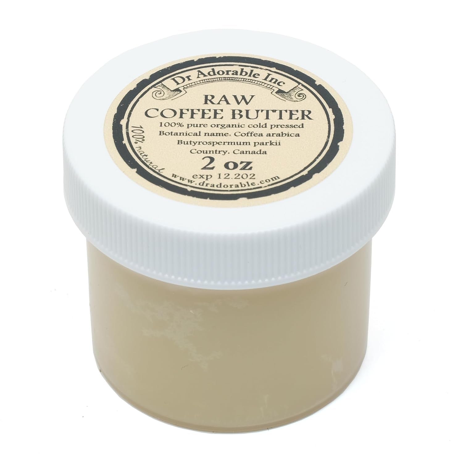 - 2 Oz - Coffee Bean Butter - Pure Natural Organic anti Aging Moisturizer